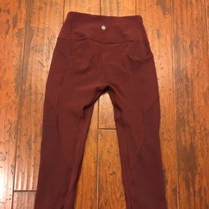 Lululemon Athletica Burgundy Leggings